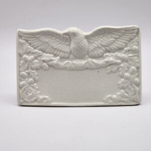 Vintage Staffordshire "Liberty Blue" Place Card Holder American Eagle Motif
